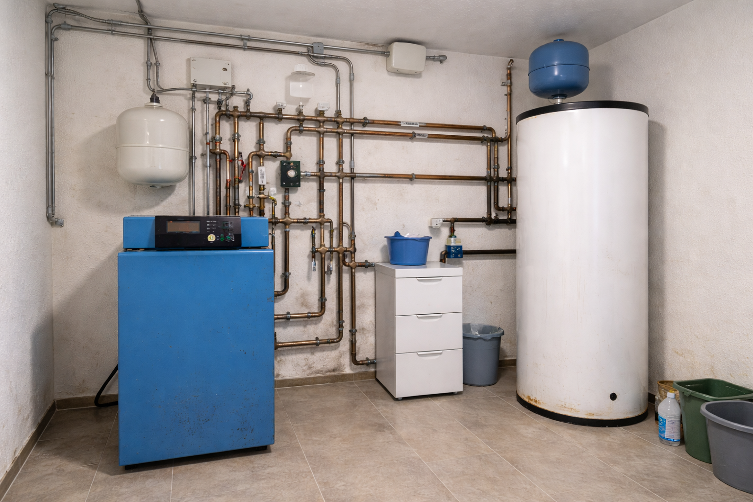 Effiziente Wärmepumpen-Installation – Vorher